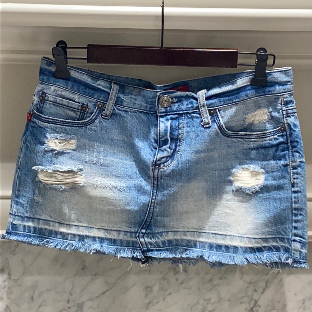 YMI Distressed Jean Skirt - Size 7 Junior
